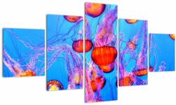 Mivali Tablou cu meduse în mare, din cinci bucăți 125x70 cm (V021149V12570)