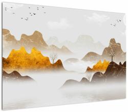 Mivali Tablou - Munții în ceață, dintr-o bucată 100x70 cm (V022396V10070)