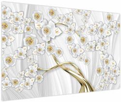 Mivali Tablou - Copac cu decor auriu, dintr-o bucată 120x80 cm (V023983V12080)