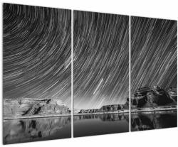 Mivali Tablou albnegru cu cerul și stele, din trei bucăți 120x80 cm (V020825V120803PCS)