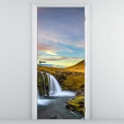 Mivali Fototapet pentru ușă - Muntii si cascadele din Islanda (D020702D95205)