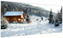Mivali Tablou - Cabană de munte, dintr-o bucată 100x40 cm (V023730V10040)