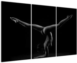 Mivali Tablou - Gimnasta nud în întuneric, din trei bucăți 120x80 cm (V023080V120803PCS)