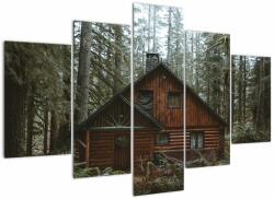 Mivali Tablou - Cabana montană, din cinci bucăți 150x105 cm (V021660V150105)