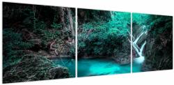 Mivali Tablou - Oază turcoaz, din trei bucăți 150x50 cm (V024104V15050)