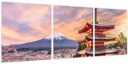 Mivali Tablou - Fuji, Japonia, din trei bucăți 90x30 cm (V023908V9030)