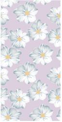 Mivali Tapet - Flori albe pe fundal roz (T110080)