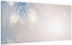Mivali Tablou pe sticlă - Flori înzăpezite, dintr-o bucată 100x50 cm pe sticlă (V023554V10050GD)