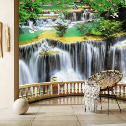 Mivali Fototapet - Privire la cascade magice, vlies, 441x306 cm (T100382TQ9)