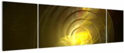 Mivali Tabloul cu spirala abstractă în galben, din trei bucăți 170x50 cm (V020124V17050)