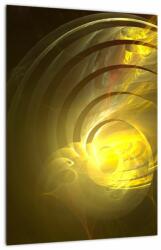 Mivali Tabloul cu spirala abstractă în galben, dintr-o bucată 30x40 cm (V020124V3040)