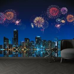 Mivali Fototapet - Focuri de artificii în Miami, vlies, 490x340 cm (T100460TQ10)