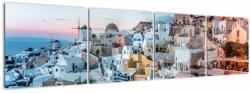 Mivali Tablou - Amurg în Santorini, din patru bucăți 160x40 cm (V021616V16040)