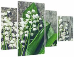 Mivali Tablou cu lăcrimioare (cu ceas), din patru bucăți 110x75 cm cu ceas (V020387V11075C)