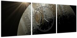 Mivali Tablou cu planetă în cosmos (cu ceas), din trei bucăți 90x30 cm cu ceas (V020810V9030C)