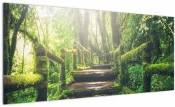 Mivali Tablou - trepte din lemn în pădure, dintr-o bucată 100x40 cm (V020593V10040)