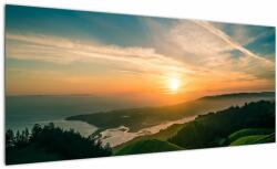 Mivali Tablou cu soarele răsărind deasupra mării, dintr-o bucată 100x40 cm (V021704V10040)