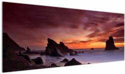 Mivali Tablou cu apus de soare pe mal, dintr-o bucată 145x58 cm (V021297V14558)