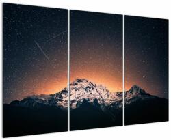 Mivali Tablou cu cerul nocturn cu munți, din trei bucăți 120x80 cm (V021206V120803PCS)