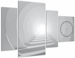 Mivali Tablou - 3D tunel (cu ceas), din patru bucăți 110x75 cm cu ceas (V023073V11075C)