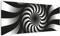 Mivali Tablou abstract cu spirala alb neagră, dintr-o bucată 100x40 cm (V020831V10040)