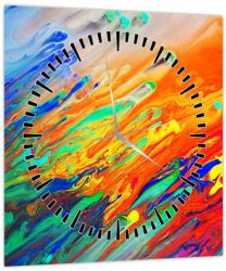 Mivali Tablou - Abstract colorat (cu ceas), dintr-o bucată 30x30 cm cu ceas (V022528V3030C)