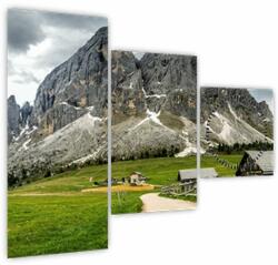 Mivali Tablou - În munții austrieci (cu ceas), din trei bucăți 90x70 cm cu ceas (V021462V9070C)