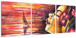Mivali Tablou - Amintiri de vară (cu ceas), din trei bucăți 90x30 cm cu ceas (V023437V9030C)