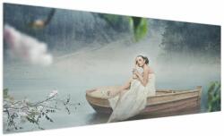 Mivali Tablou - Femeia pe barcă, dintr-o bucată 250x125 cm (V023256V250125)