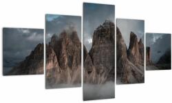 Mivali Tablou - Trei Dinți, Dolomiți Italieni, din cinci bucăți 125x70 cm (V021677V12570)