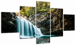 Mivali Tablou cu cascada de pădure, din cinci bucăți 125x70 cm (V020223V12570)