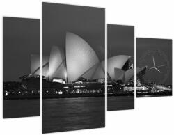 Mivali Tablou cu Opera din Sydney (cu ceas), din patru bucăți 110x75 cm cu ceas (V020115V11075C)