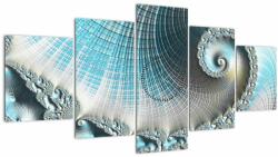 Mivali Tablou - Spirale texturate (cu ceas), din cinci bucăți 150x80 cm cu ceas (V023058V15080C)