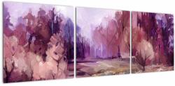Mivali Tablou - Peisaj de toamnă - pictură, din trei bucăți 120x40 cm (V022395V12040)