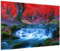 Mivali Tablou - Cascada în pădurea roșie, dintr-o bucată 90x60 cm (V023169V9060)