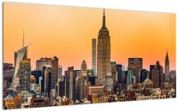 Mivali Tablou pe sticlă cu New York, dintr-o bucată 100x50 cm pe sticlă (V020909V10050GD)