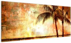 Mivali Tablou - Palmieri pe plajă, dintr-o bucată 100x40 cm (V023254V10040)