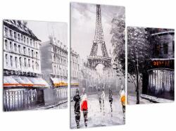 Mivali Tablou - Pictură în ulei, Paris, din trei bucăți 90x60 cm (V023196V90603PCS)
