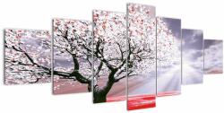 Mivali Tablou cu pomul roșu, din șapte bucăți 210x100 cm (V020052V210100)