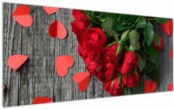 Mivali Tablou cu trandafiri, dintr-o bucată 120x50 cm (V020404V12050)