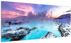 Mivali Tablou - Laguna albastră din Islanda, dintr-o bucată 100x40 cm (V022344V10040)