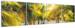 Mivali Tablou - Femeie între palmieri, din patru bucăți 160x40 cm (V022165V16040)