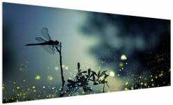 Mivali Tablou - Libelula în noaptea strălucitoare, dintr-o bucată 250x125 cm (V023116V250125)