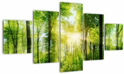 Mivali Tablou - Răsărit în pădure, din cinci bucăți 125x70 cm (V022345V12570)