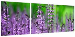 Mivali Tablou cu flori de luncă violete (cu ceas), din trei bucăți 90x30 cm cu ceas (V020193V9030C)