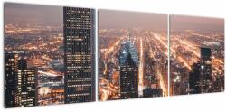 Mivali Tabloul cu metropolă luminată, din trei bucăți 120x40 cm (V020042V12040)