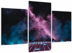 Mivali Tablou - Fum roz-albastru, din trei bucăți 90x60 cm (V022889V90603PCS)