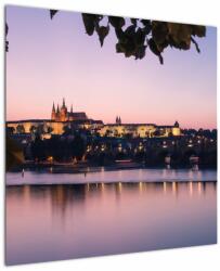 Mivali Tablou cu palatul din Praga și Vltava, dintr-o bucată 70x70 cm (V020901V7070)