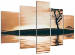 Mivali Tablou - Copaci pe insulă, din cinci bucăți 150x105 cm (V022626V150105)