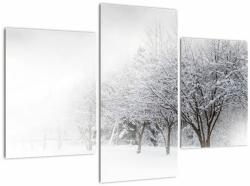 Mivali Tablou - Aleea de iarnă, din trei bucăți 90x60 cm (V023265V90603PCS)